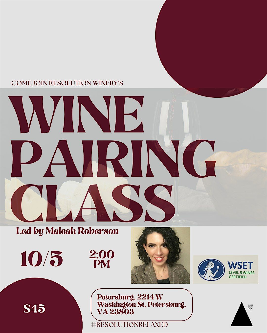 Wine and Food Pairing Dinner