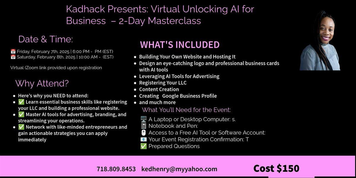 Unlocking AI for Business \u2013 2-Day Virtual Masterclass