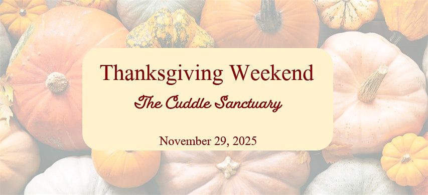 Thanksgiving Weekend: The Cuddle Sanctuary