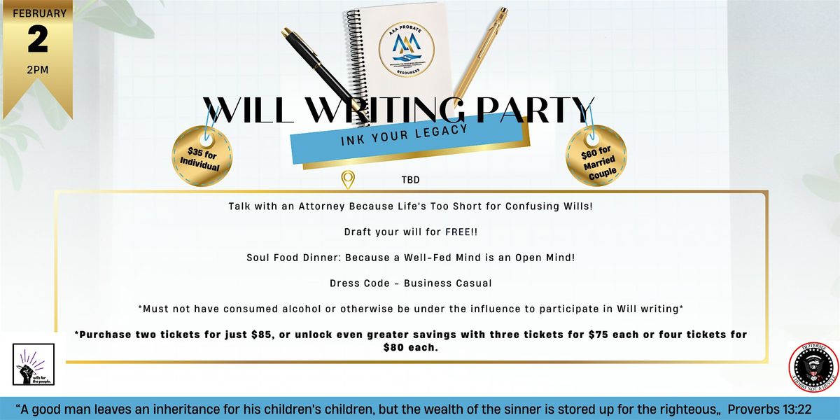 Will Writing Party