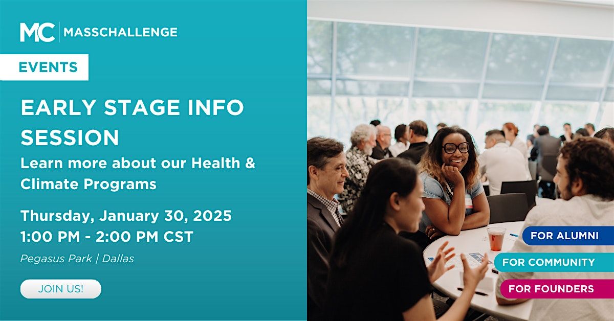 MC Early Stage Healthcare & Climate Program Info Session | Dallas