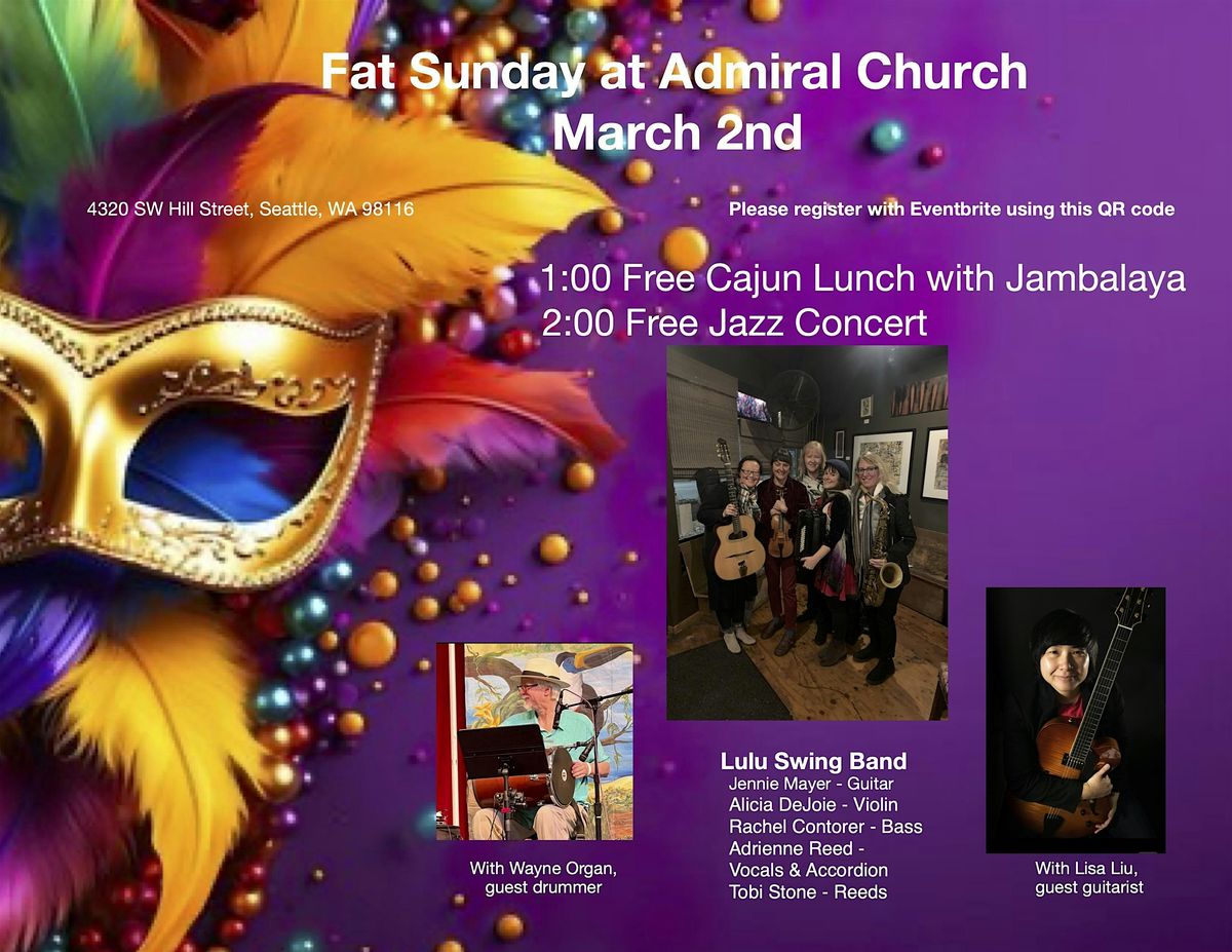 FAT SUNDAY! Jambalaya and Jazz at Admiral Church