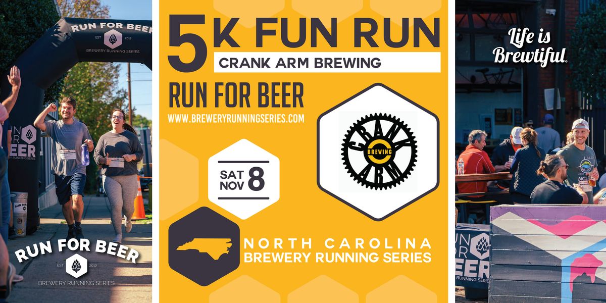 5K Beer Run x Crank Arm Brewing | 2025 NC Brewery Running Series