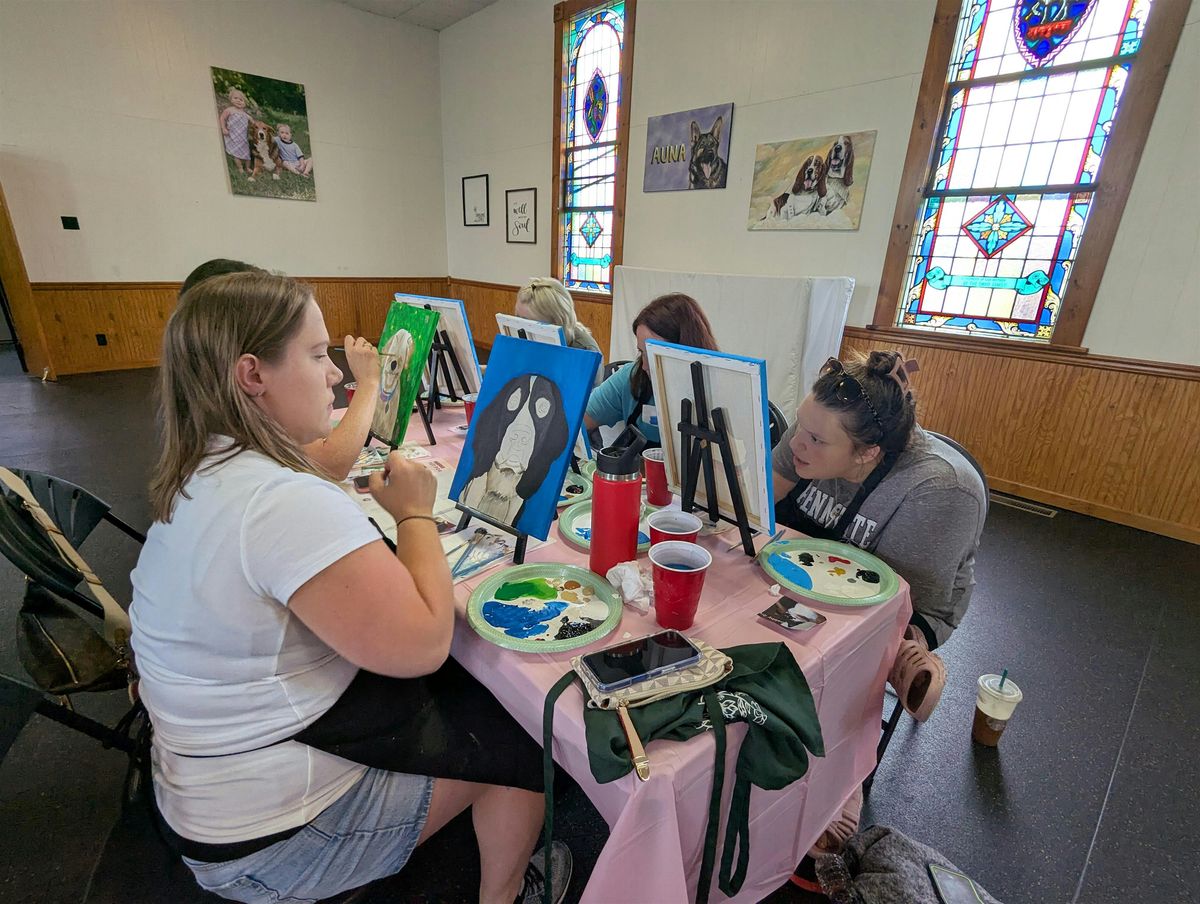 Paint your pet Door Hanger painting class