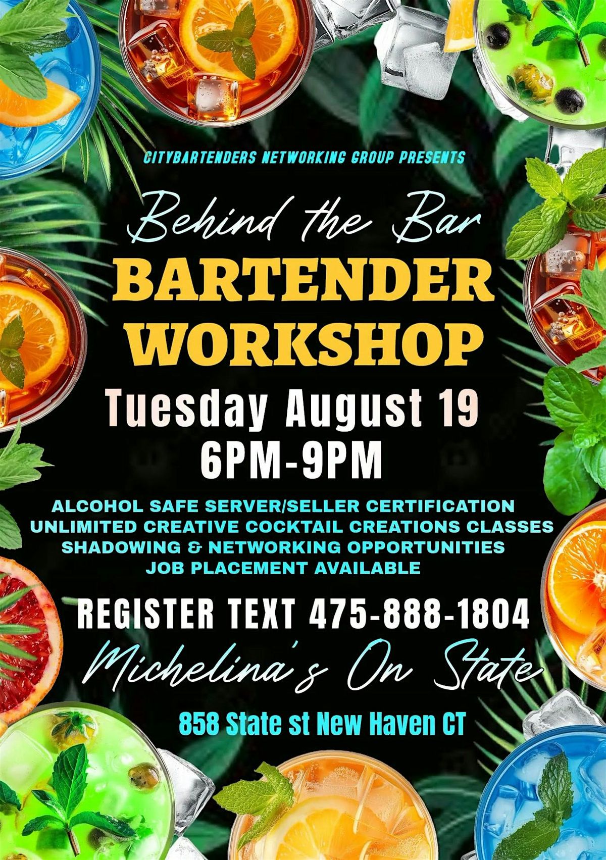 Behind the Bar Bartender Workshop