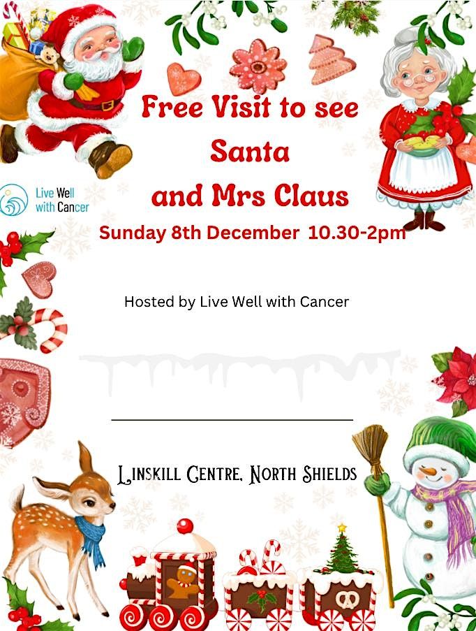 Free Santa Visit & Gift at Live Well with Cancer Christmas Fayre