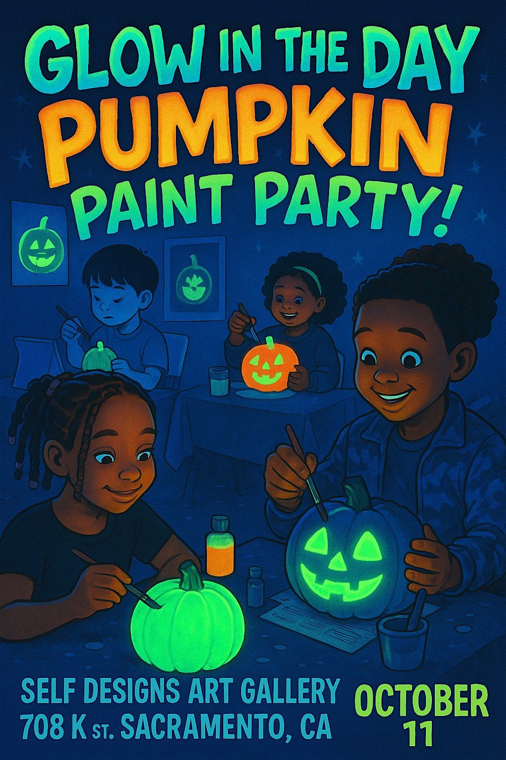 SECOND SATURDAY\/GLOW IN THE DAY PUMPKIN PAINT PARTY W\/STARLA JAE