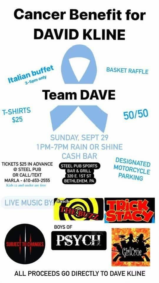 Cancer Benefit for David Kline