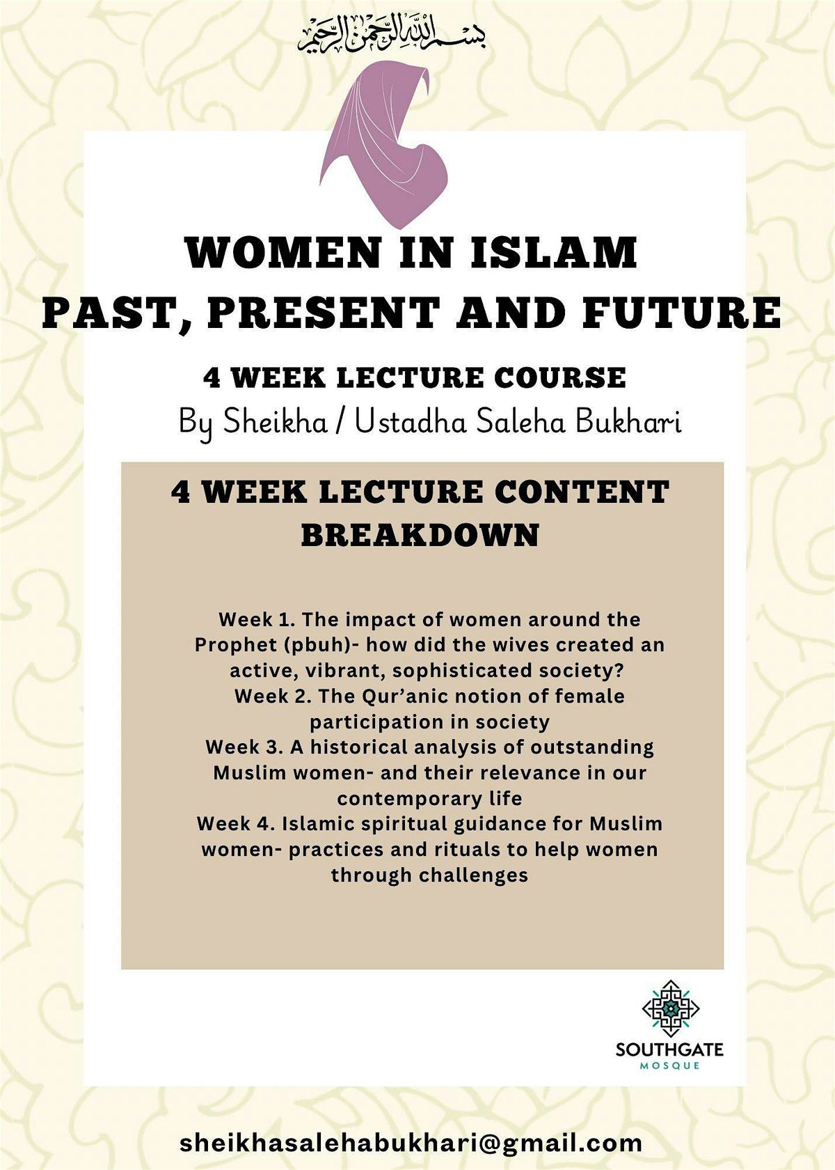 Women in Islam - Past, present and future.