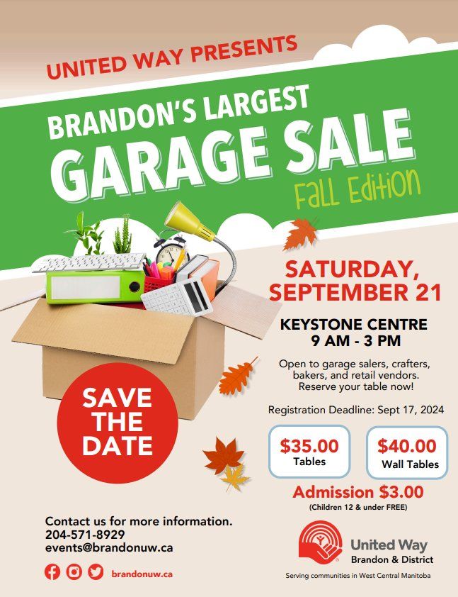 Brandon's Largest Garage Sale - Fall Edition 