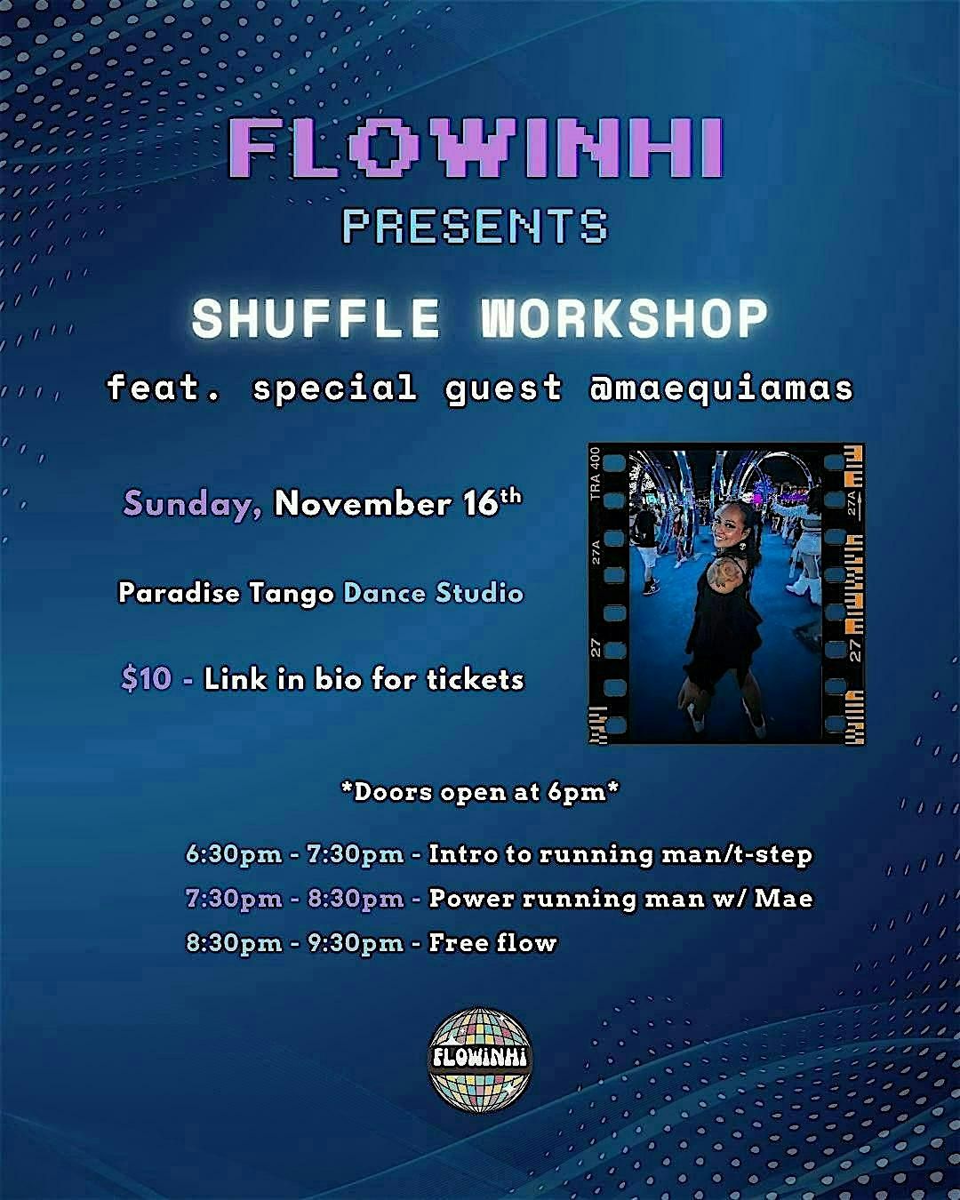 Shuffle Workshop - Intro to Running Man\/T-step, Power Running Man