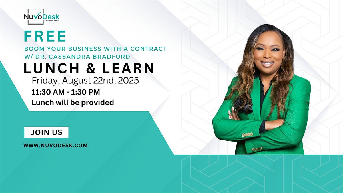 Boom your business with a Contract  w\/ Dr. Cassandra Bradford