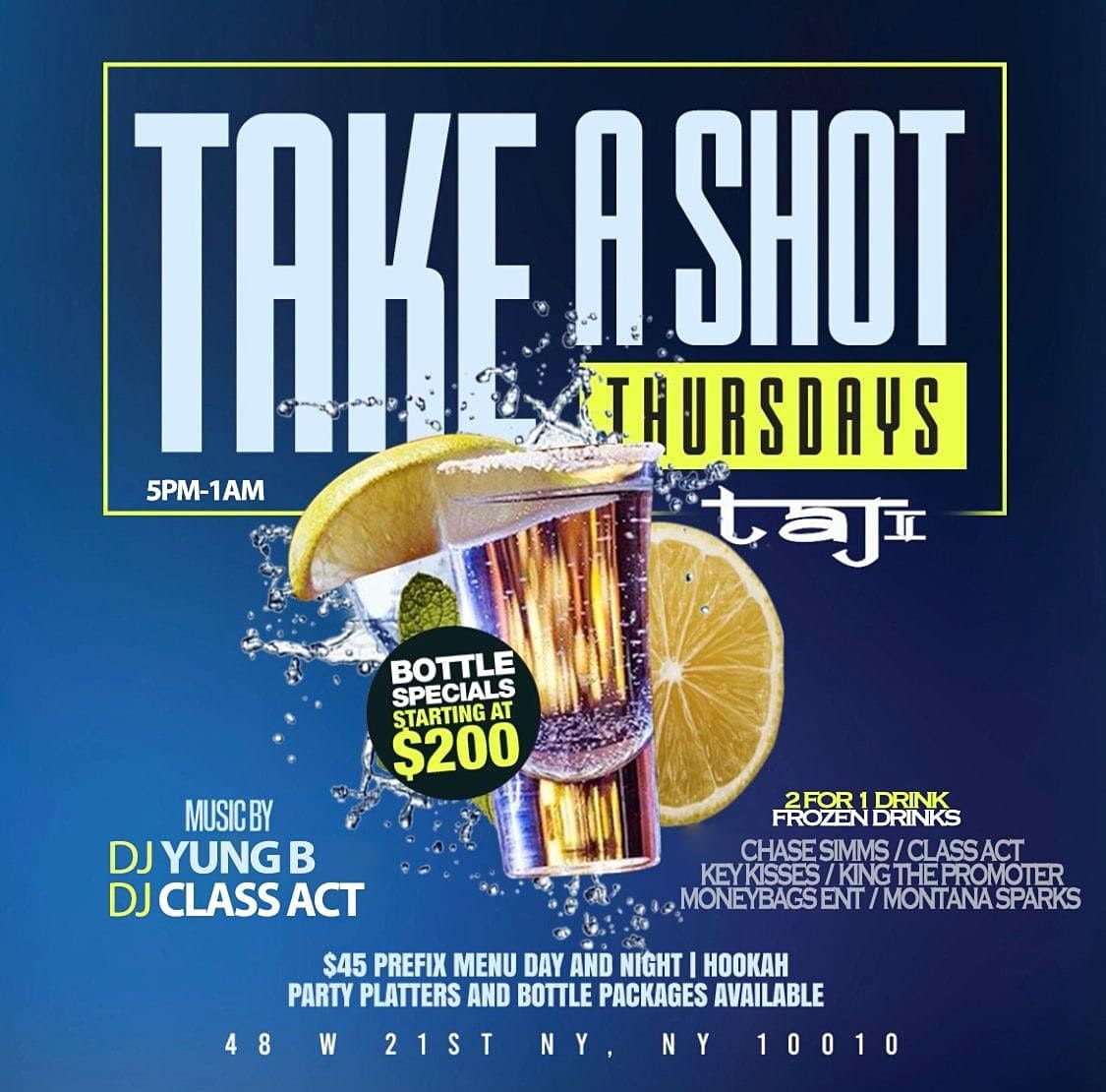 Take a shot Thursday\u2019s
