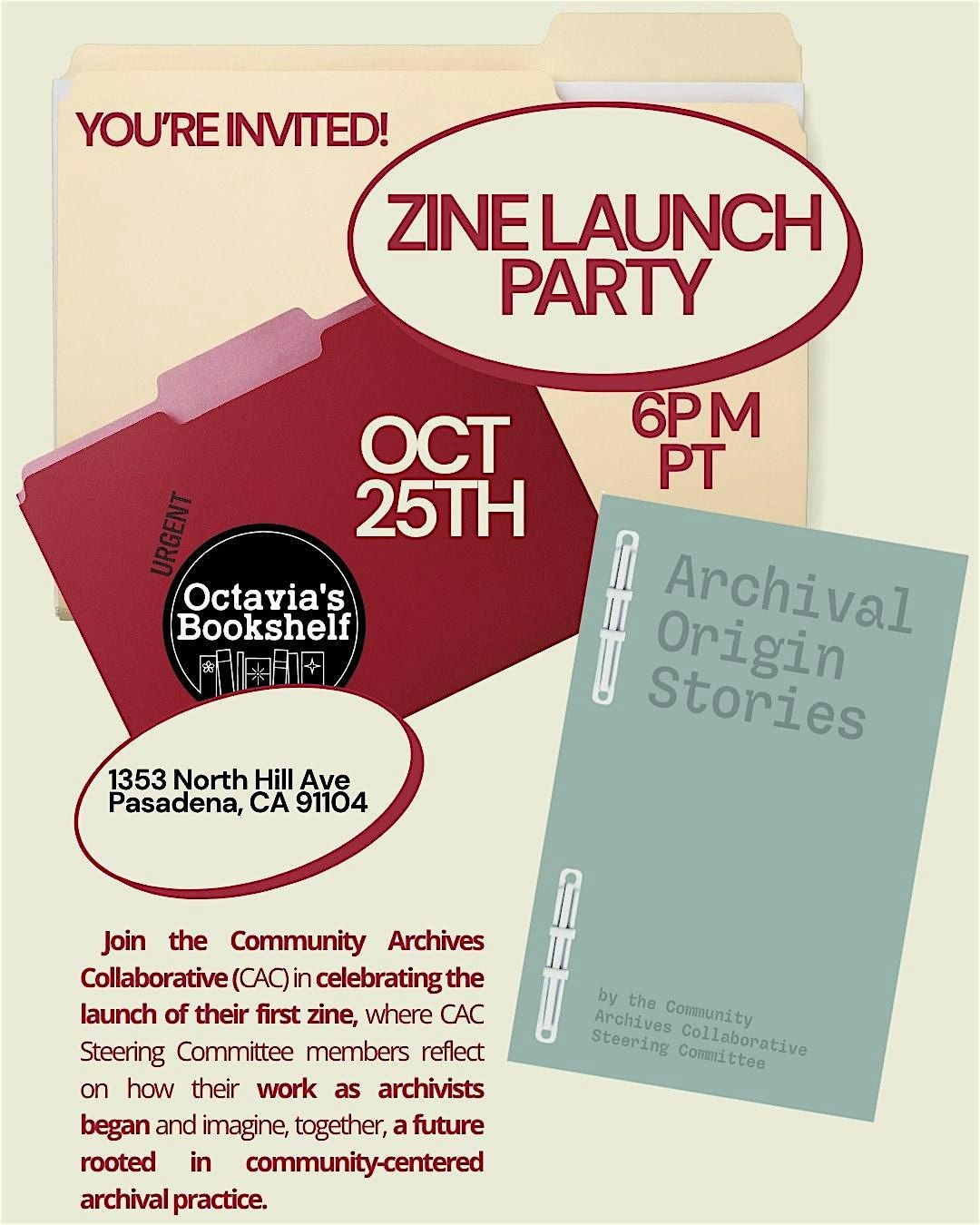Community Archives Collaborative (CAC) Zine Launch!