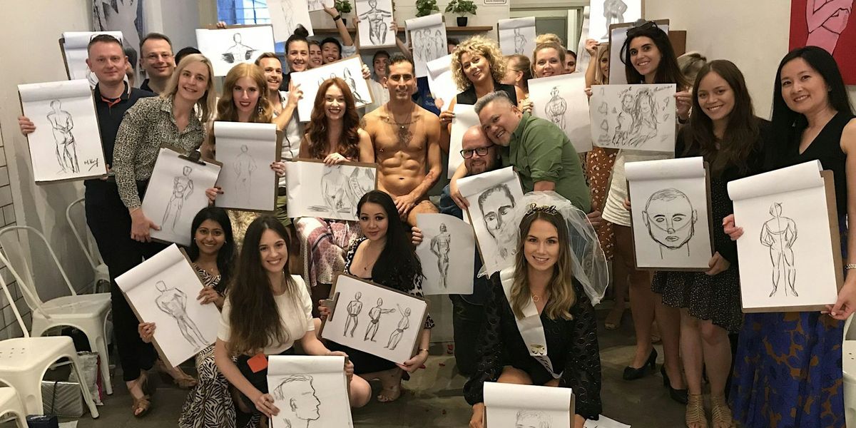 Male Model Life Drawing Class