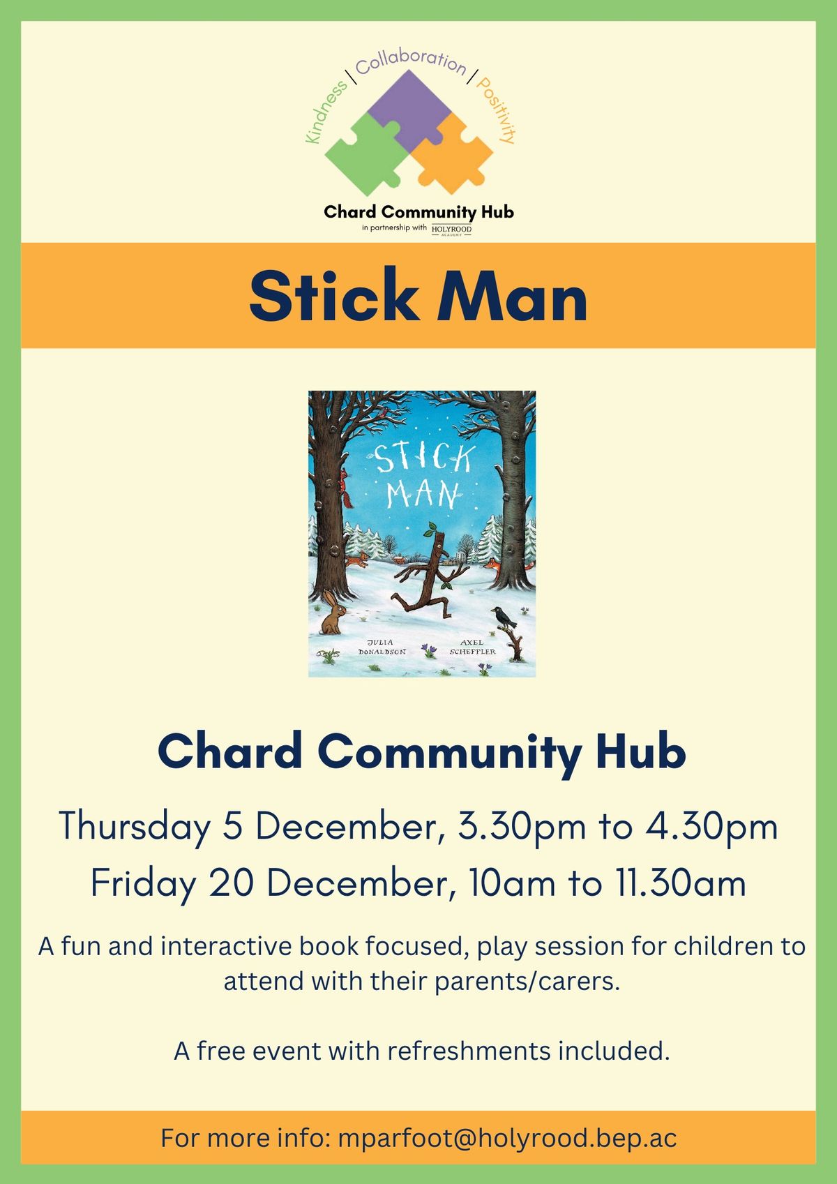 Stick Man Book Event 