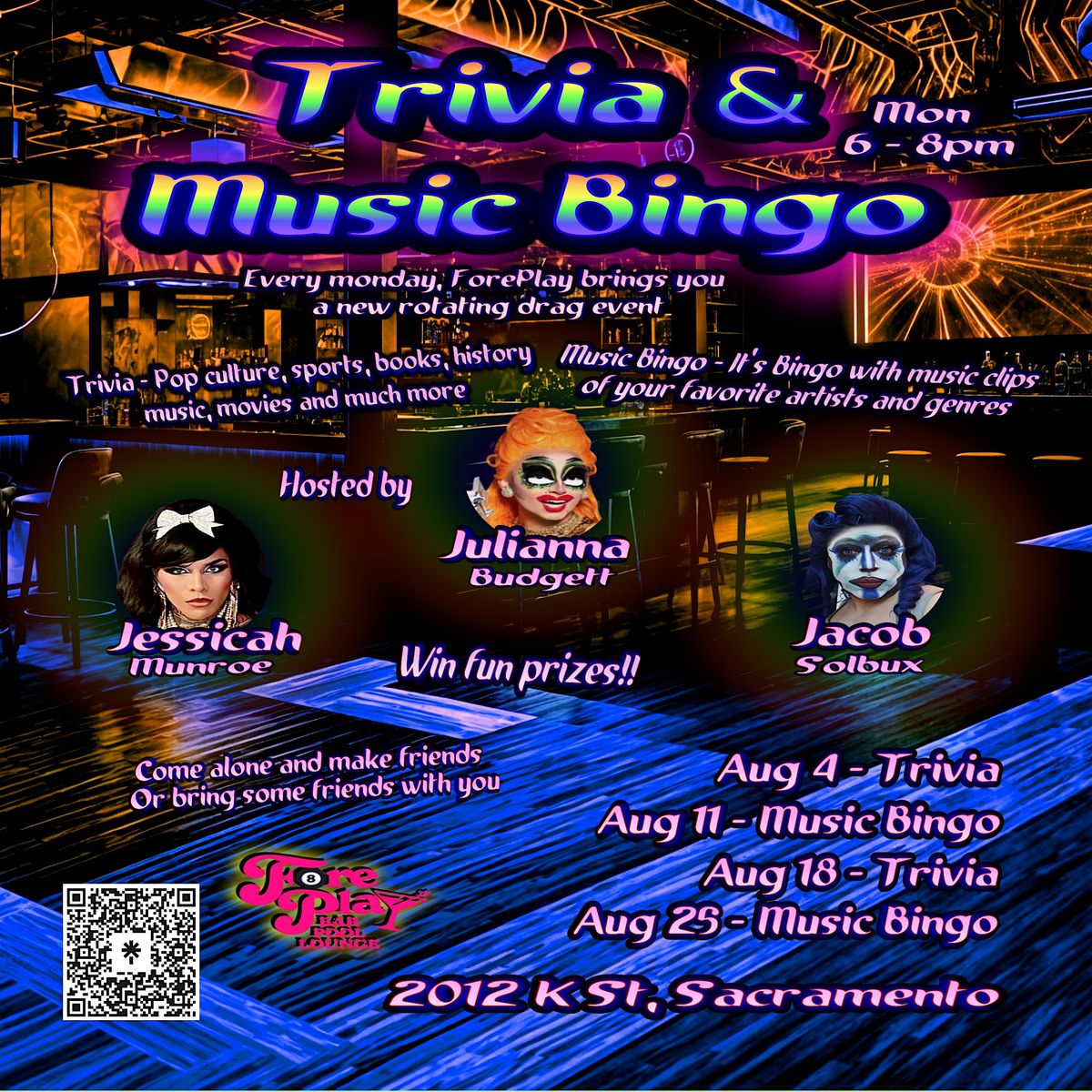 Trivia & Music Bingo Mondays!