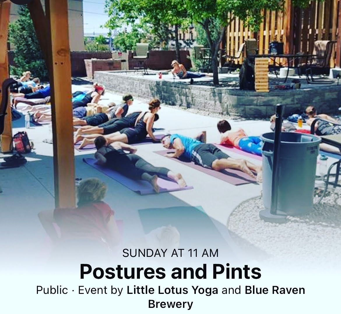Postures and Pints on the Patio