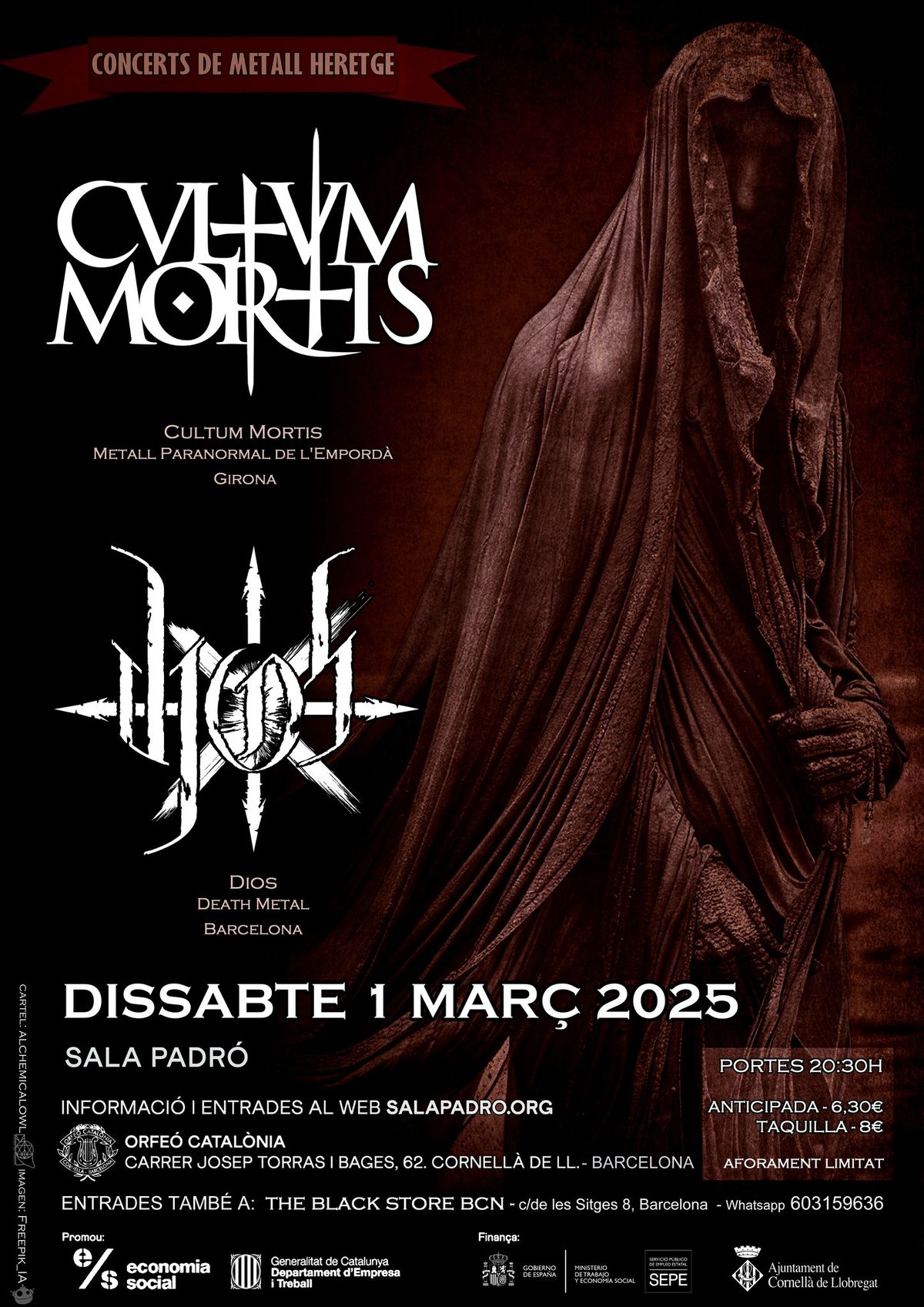 DIOS + Cultum Mortis en Sala Padr\u00f3 (Cornell\u00e0, Barcelona)