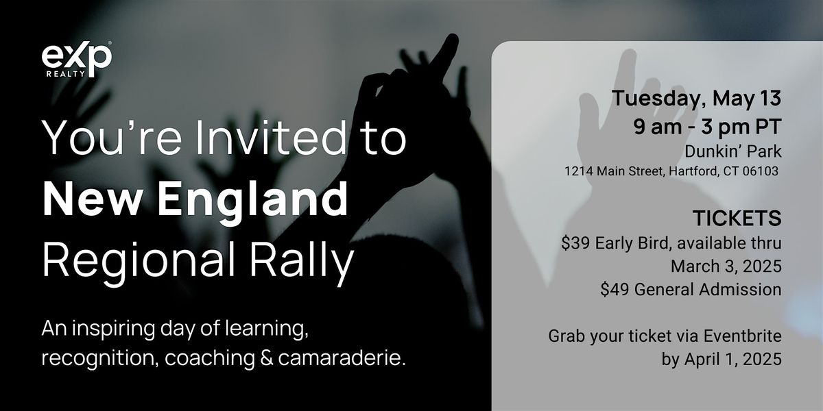 You\u2019re INVITED! New England Regional Rally on Tuesday, May 13th!!