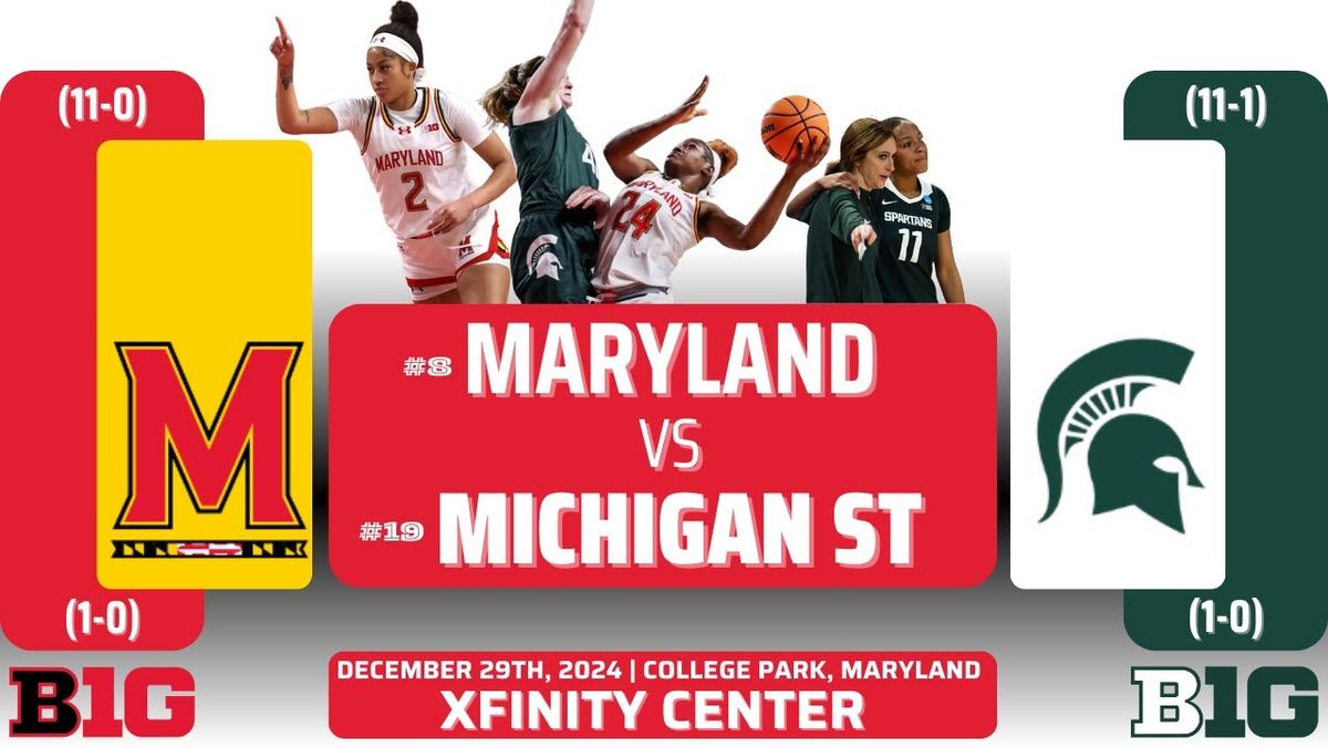 Maryland Terrapins at Michigan State Spartans Womens Basketball at Jack Breslin Student Events Center