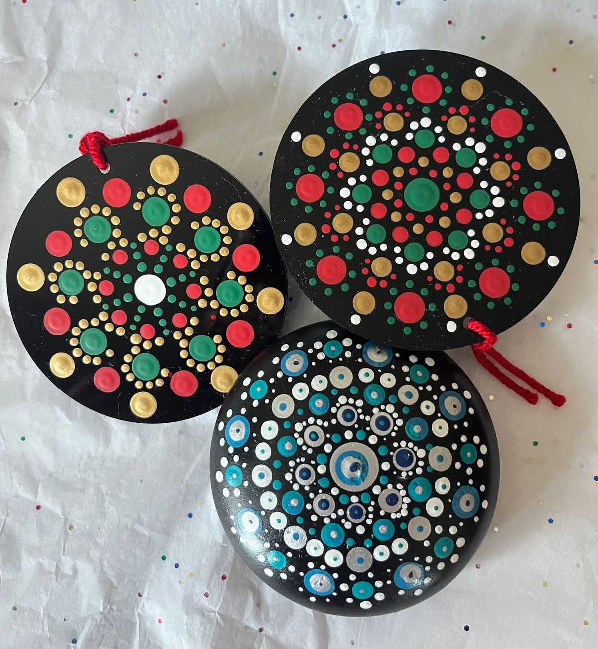 Mandala Rock or Christmas Ornament Painting Class at White Bear Lake YMCA