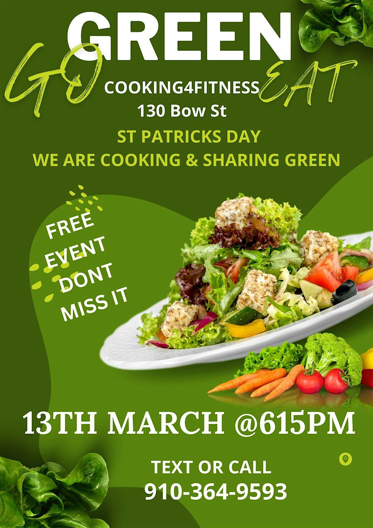 GOING GREEN - COME COOK WITH US!