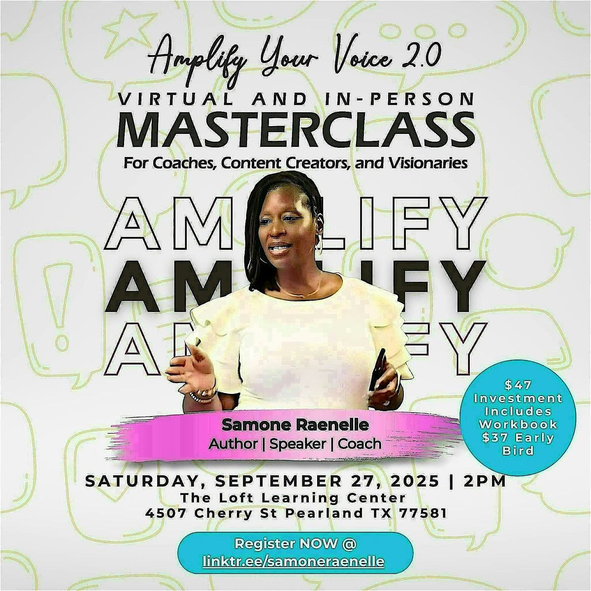 Amplify Your Voice 2.0 Masterclass