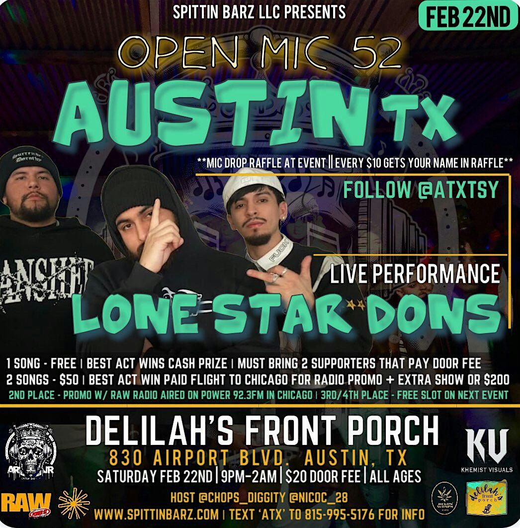 LONE STAR DONS @ Delilah's Front Porch for Open Mic 52