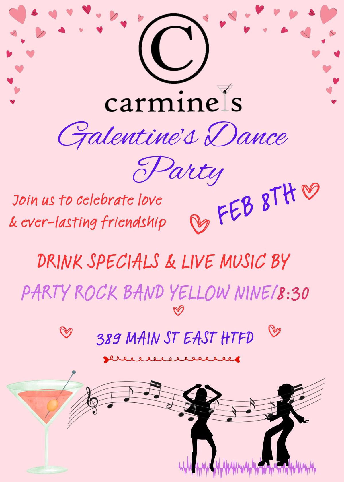 Dance Party at Carmines with Yellow Nine Party Band!