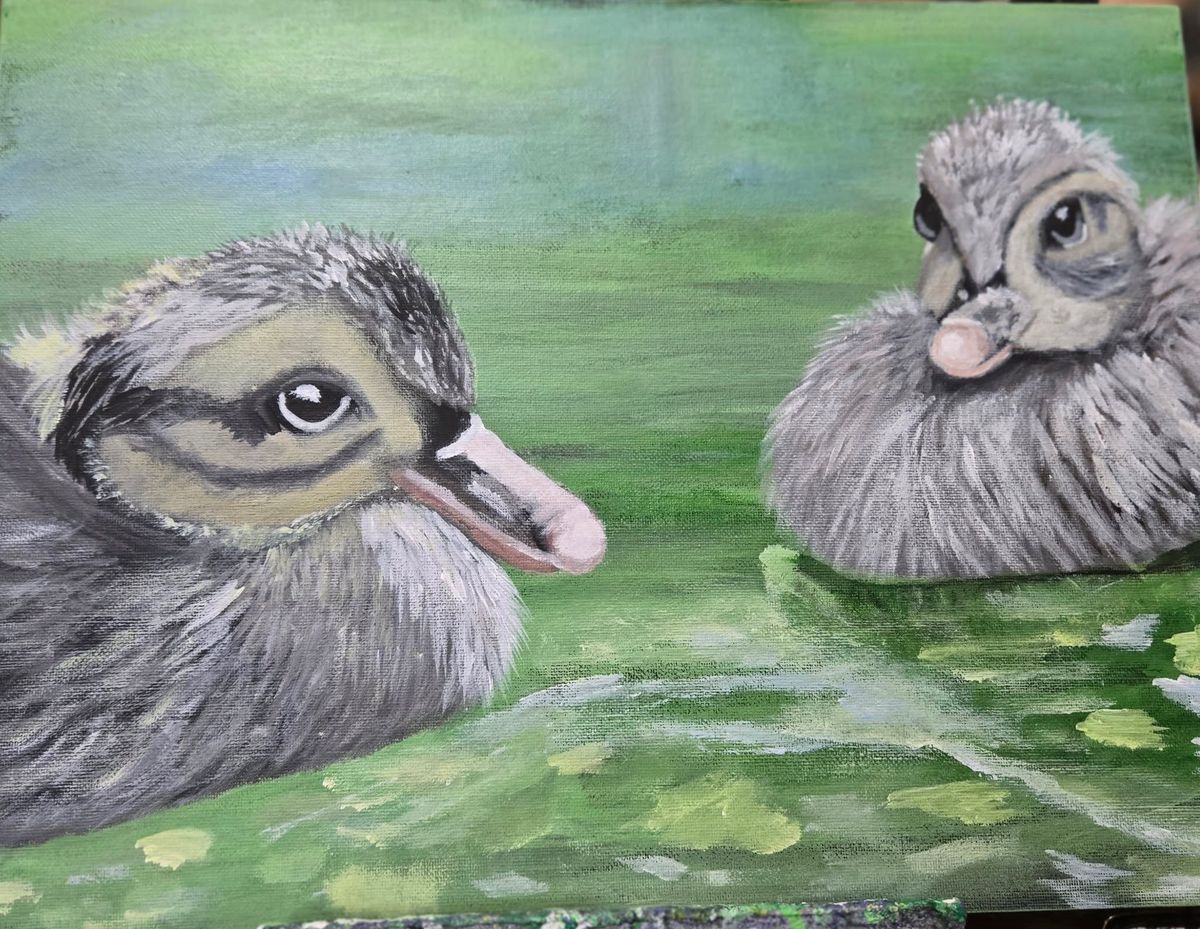 Sip & Paint!! Cute Baby Ducks with Big Rail Brewing