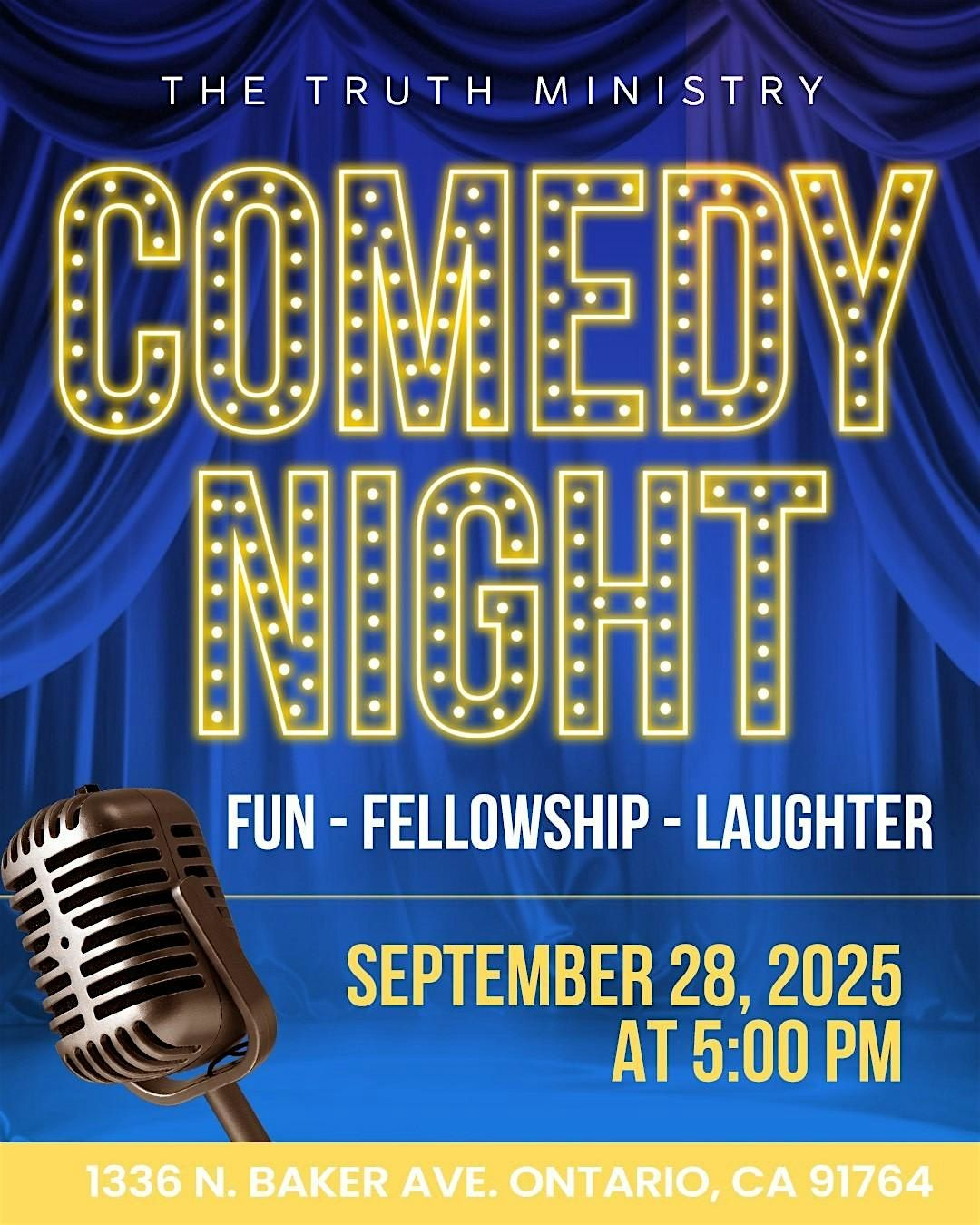Comedy Night \u2013 Fun, Fellowship & Laughter