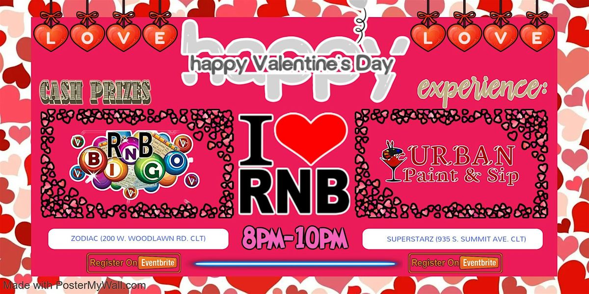 Queen City Valentines Day Celebration: R&B Bingo & Sip & Paint