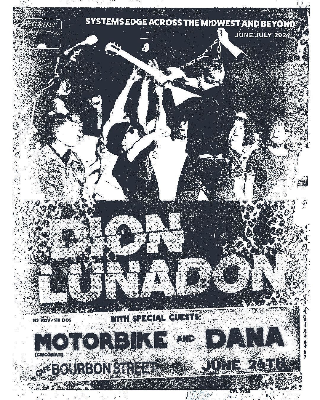 Dion Lunadon (In The Red Records\/ex-APTBS), Motorbike, DANA @ Cafe Bobo