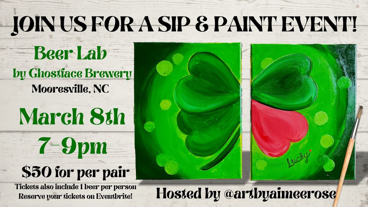 Date Night Sip & Paint at Beer Lab by Ghostface Brewery