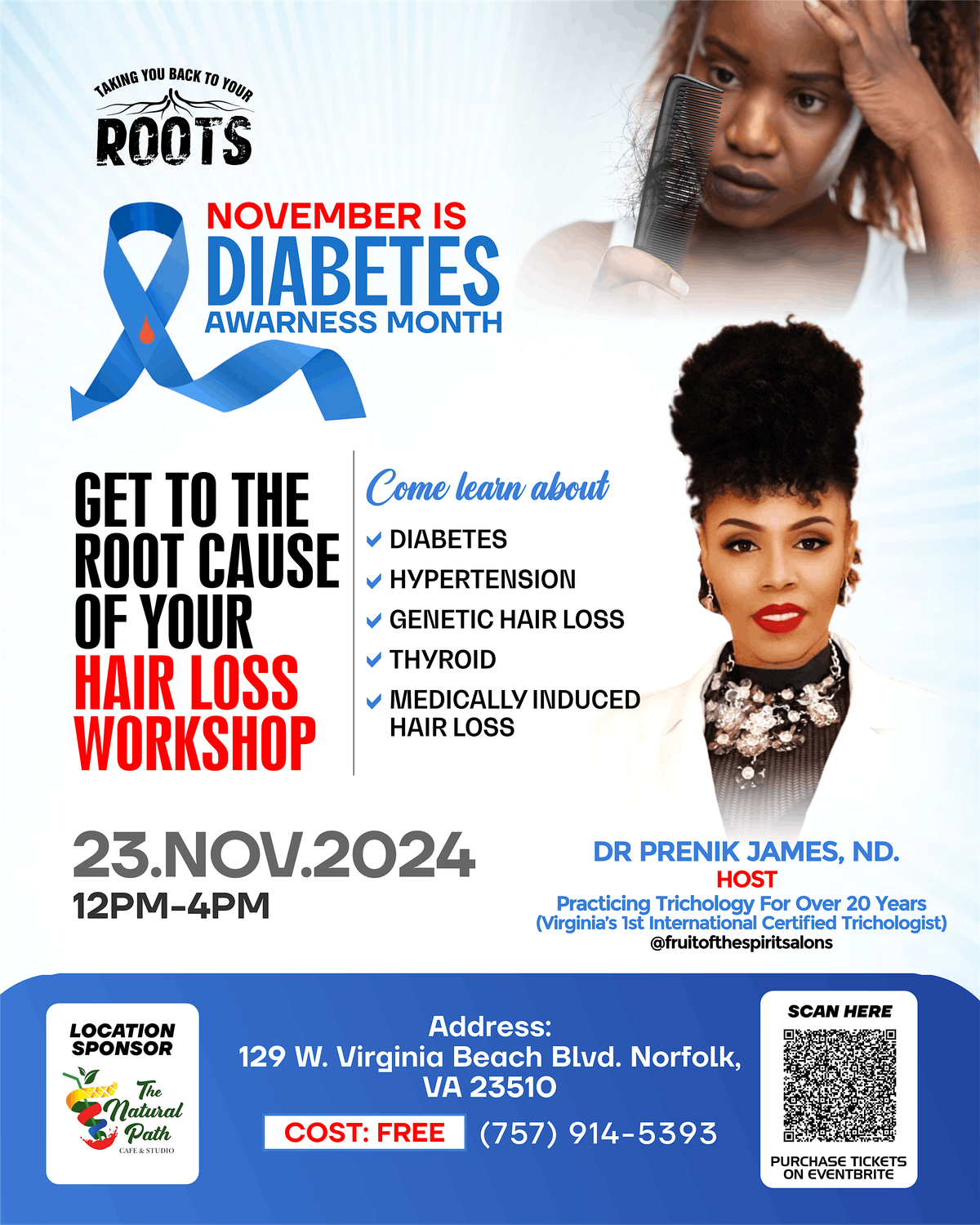 GET TO THE ROOT CAUSE OF YOUR HAIR LOSS WORKSHOP