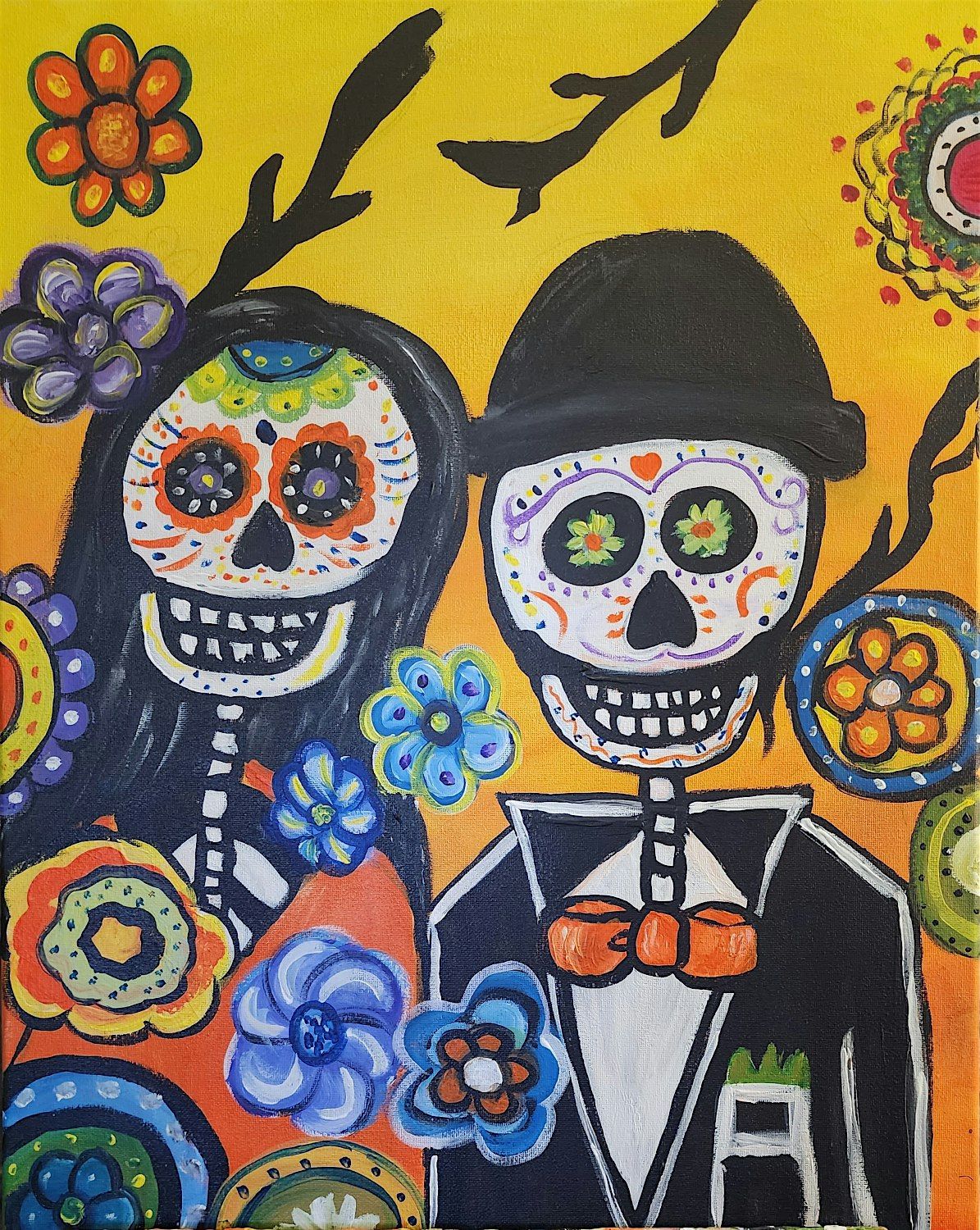 Skelton Friends A Fun interactive Paint and Sip Painting Experience