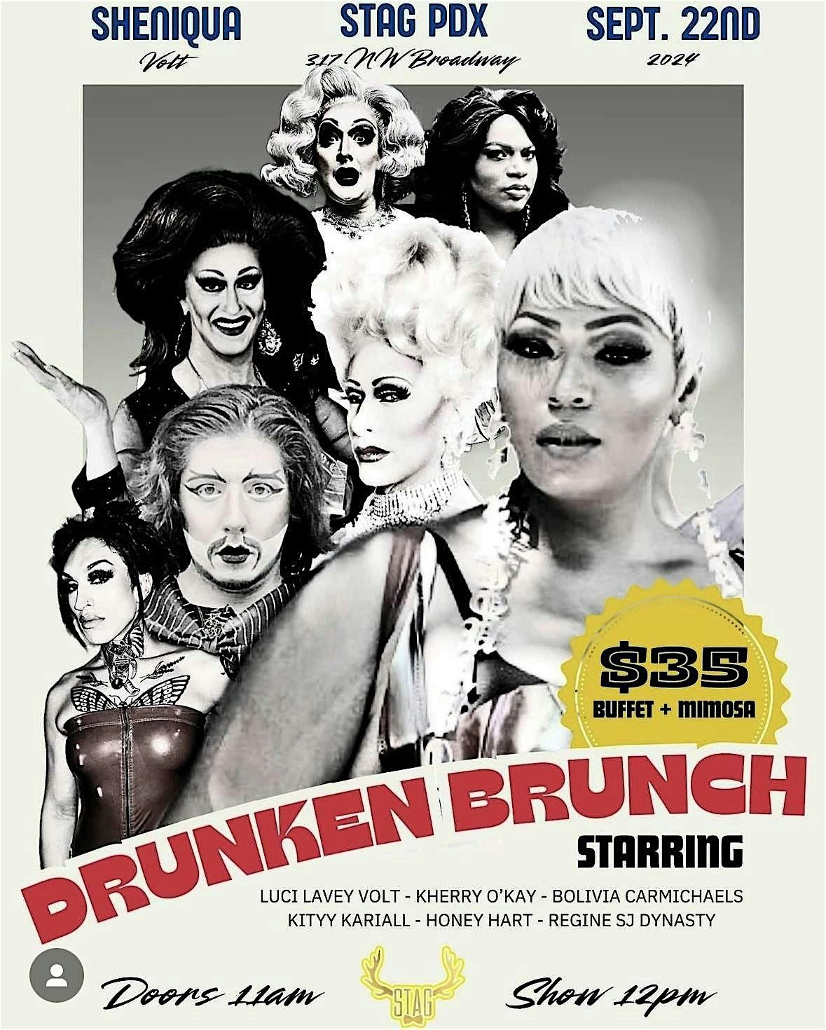 Stag PDX Sunday Drag Brunch - Sheniqua Volt's Drunken Brunch