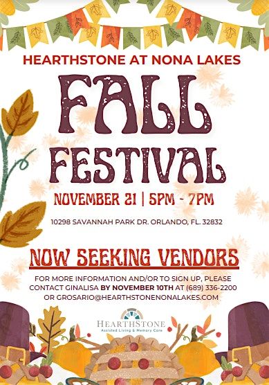 Hearthstone at Nona Lakes Autumn Fall Festival