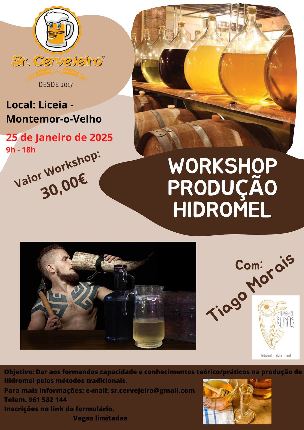 Workshop - Produ\u00e7\u00e3o de Hidromel