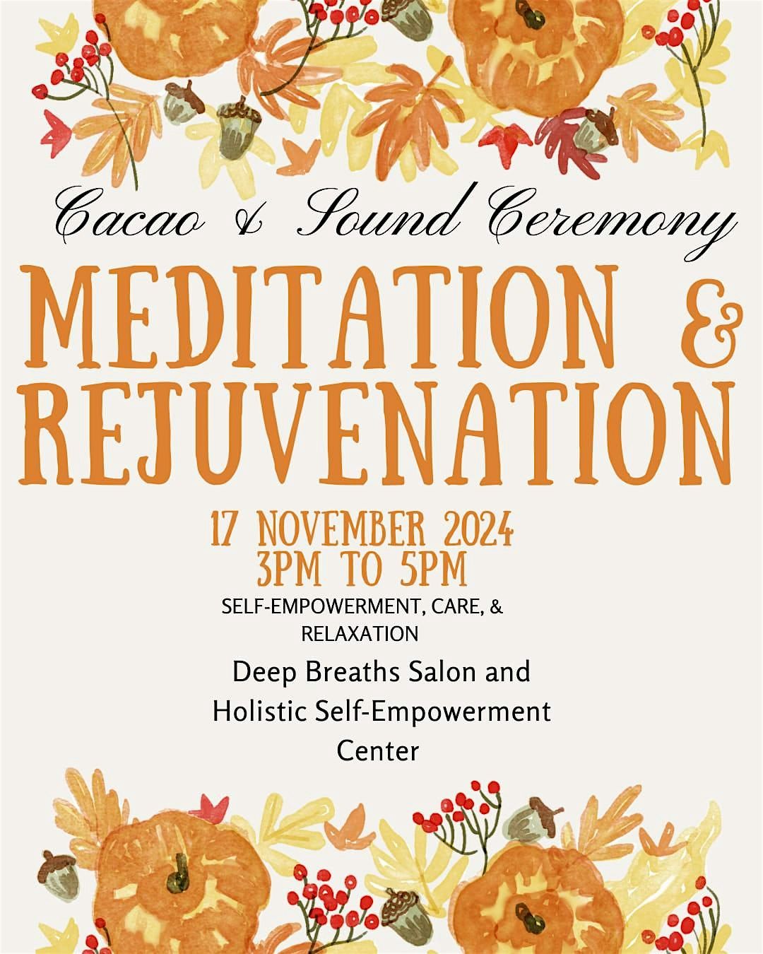 Cacao & Sound Relax & Rejuvenate getting ready for the holiday season