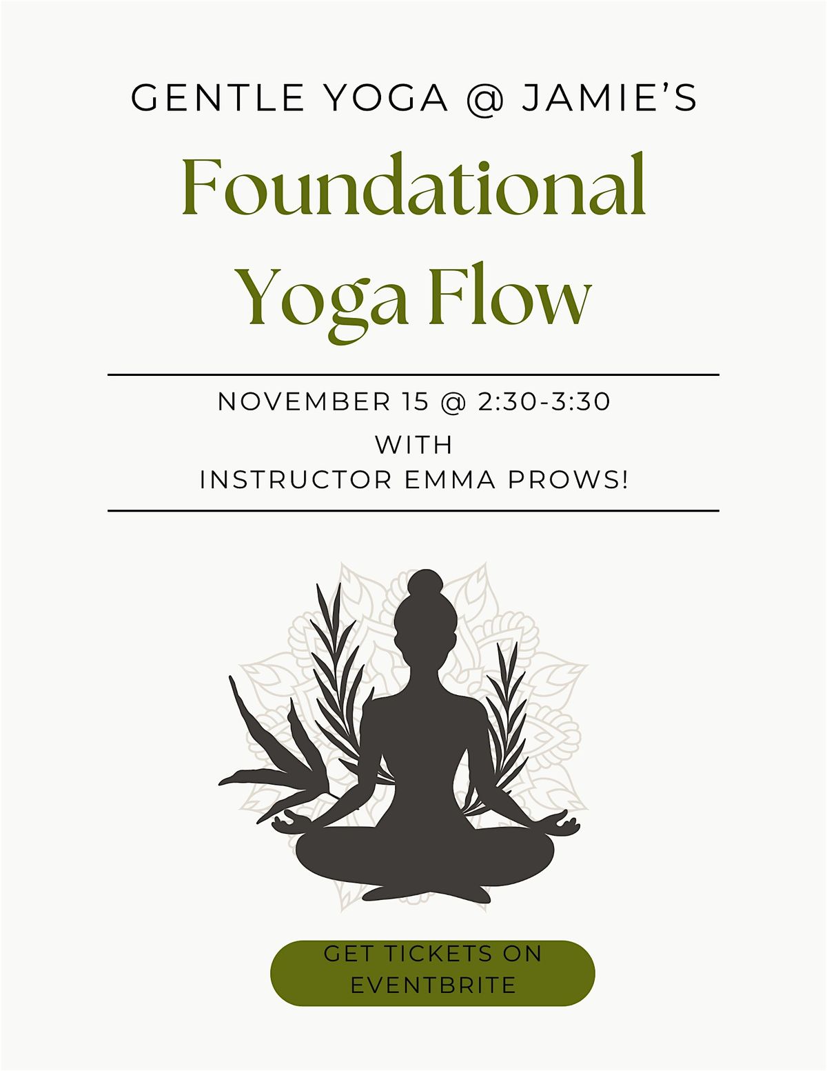 Gentle Yoga @ Jamies - Foundational Yoga Flow