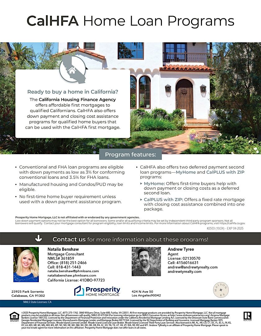 CalHFA Home Loan Program Educational Event