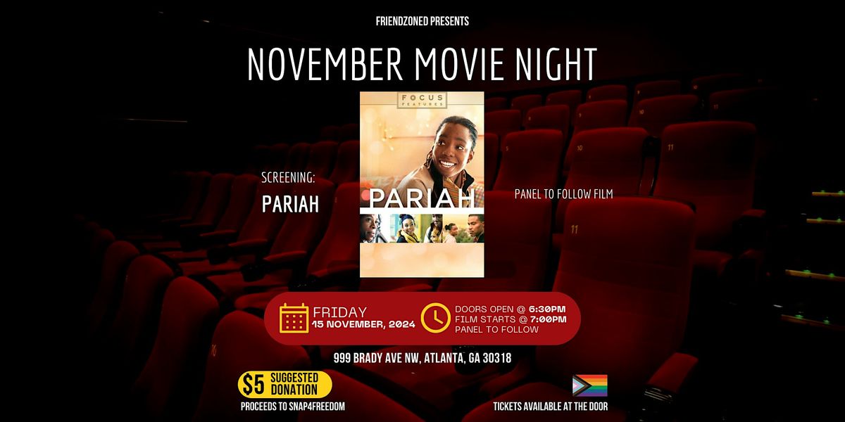 FriendZoned\u2019s November Movie Night & Panel