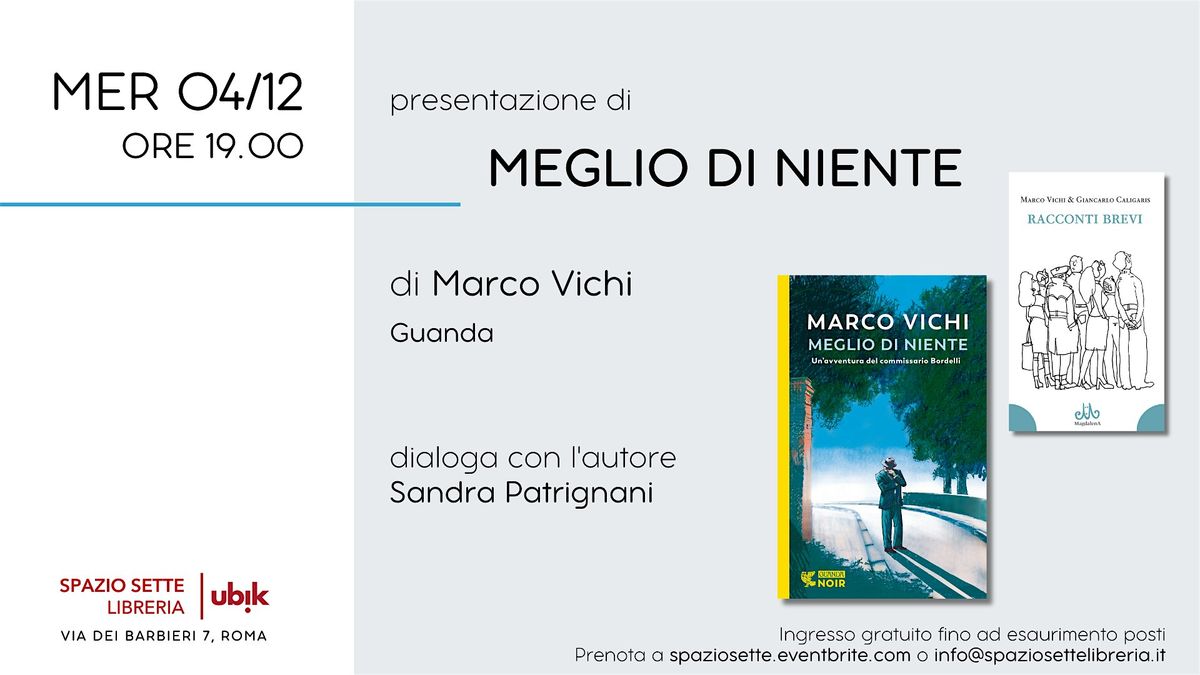 Presentazione di "Meglio di niente"