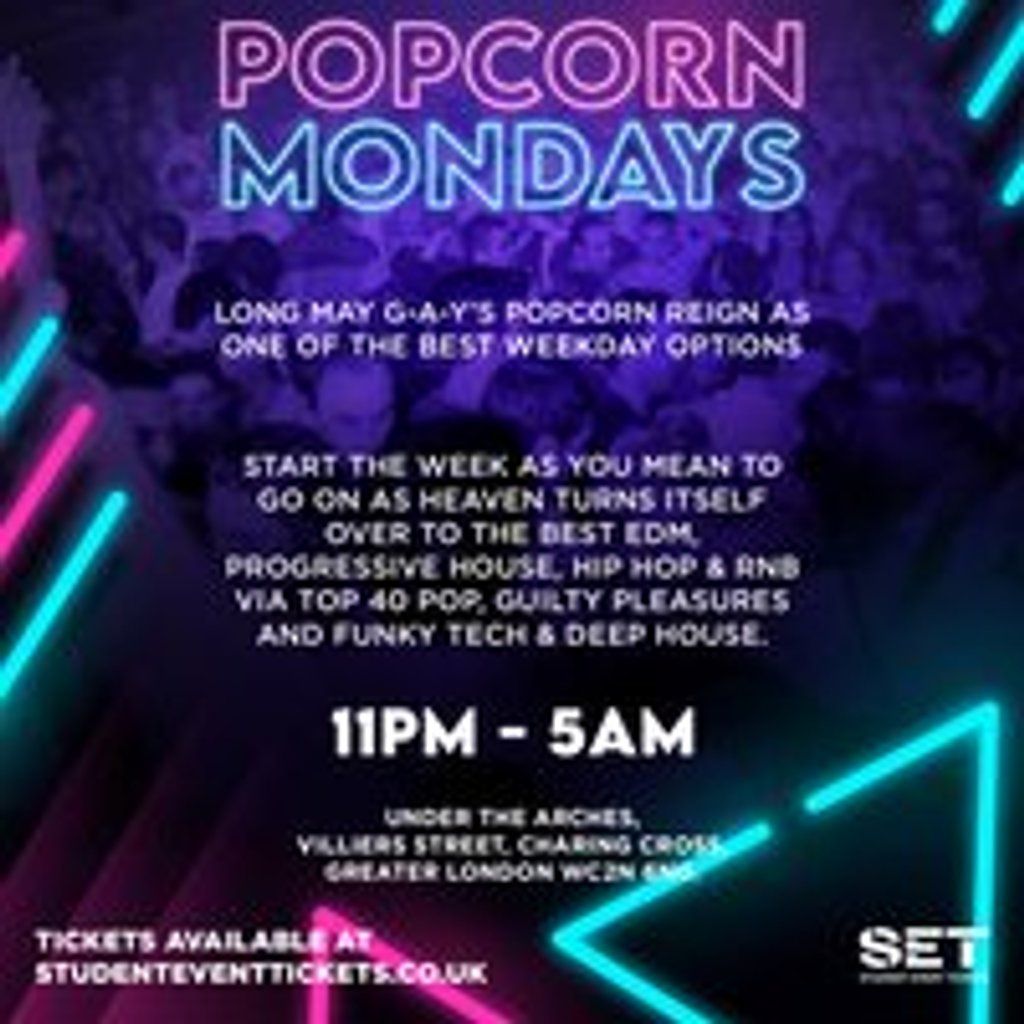 Popcorn @ Heaven every Monday