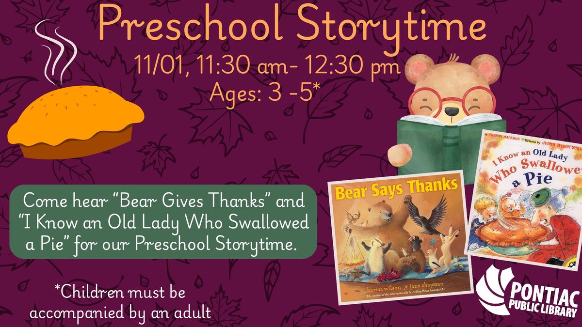 Preschool Storytime 