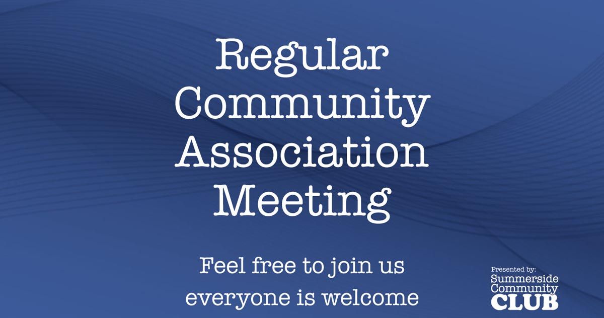 Summerside Community Club May Meeting