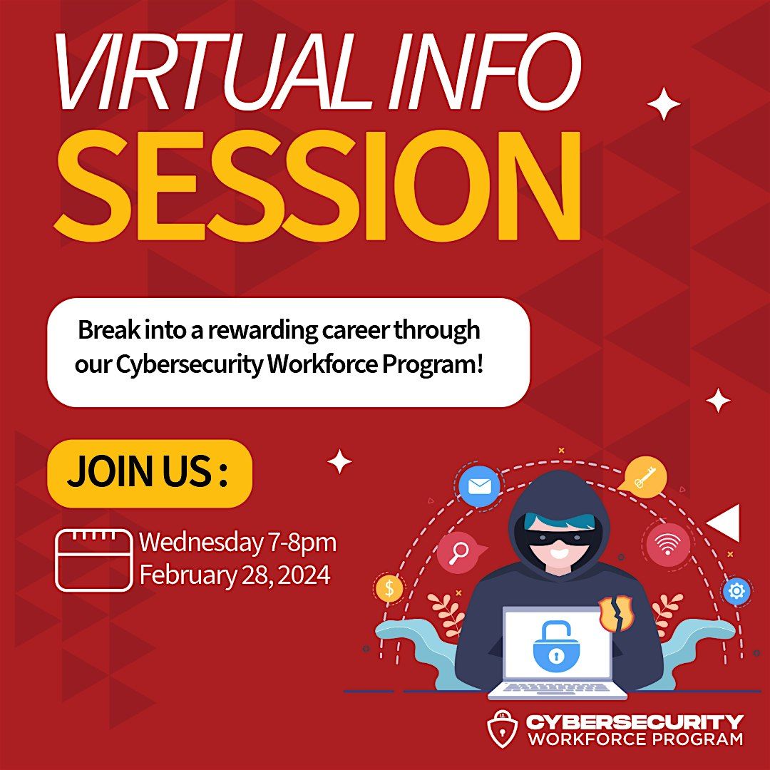 Virtual Info Session:  Cybersecurity Workforce Program