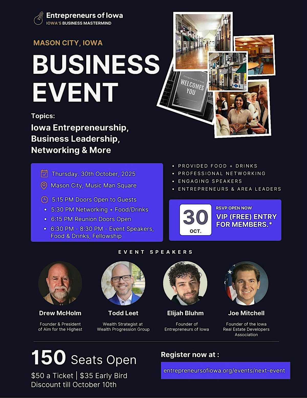 Entrepreneurs of Iowa Event | Mason City, Iowa